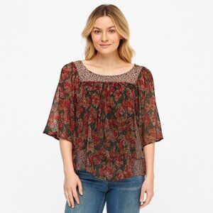 Urban Outfitters Staring at Stars Bell Sleeve Sheer Top Size Small